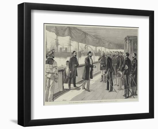 Visit of the Khedive to the Duke of Connaught on Board HMS Helicon-William Heysham Overend-Framed Giclee Print