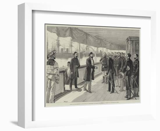 Visit of the Khedive to the Duke of Connaught on Board HMS Helicon-William Heysham Overend-Framed Giclee Print