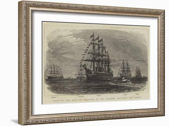 Visit of the King of Portugal to the Channel Squadron Off Lisbon-William Lionel Wyllie-Framed Giclee Print