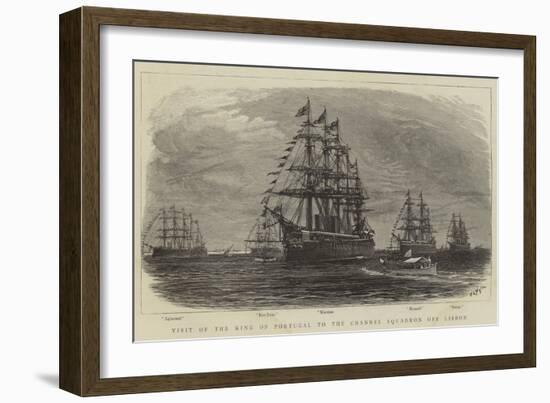 Visit of the King of Portugal to the Channel Squadron Off Lisbon-William Lionel Wyllie-Framed Giclee Print