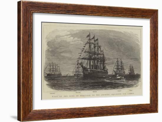 Visit of the King of Portugal to the Channel Squadron Off Lisbon-William Lionel Wyllie-Framed Giclee Print