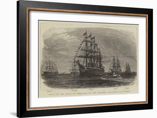 Visit of the King of Portugal to the Channel Squadron Off Lisbon-William Lionel Wyllie-Framed Giclee Print