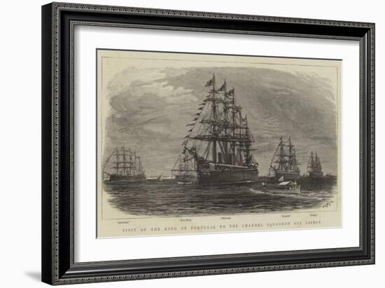 Visit of the King of Portugal to the Channel Squadron Off Lisbon-William Lionel Wyllie-Framed Giclee Print