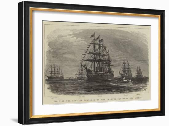 Visit of the King of Portugal to the Channel Squadron Off Lisbon-William Lionel Wyllie-Framed Giclee Print