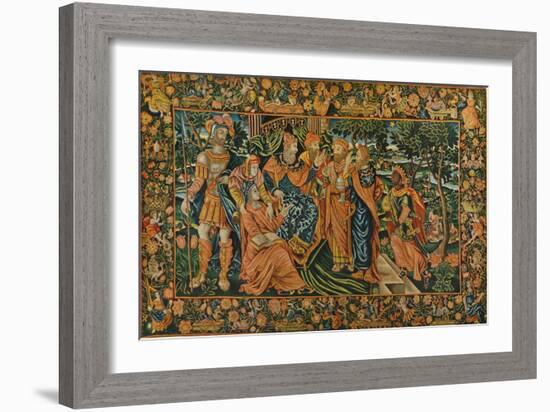 'Visit of the Magi to Herod: Elizabethan Petit-Point Panel', c16th century-Unknown-Framed Giclee Print