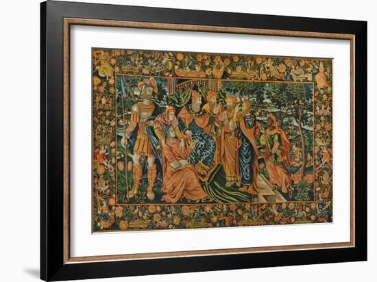 'Visit of the Magi to Herod: Elizabethan Petit-Point Panel', c16th century-Unknown-Framed Giclee Print