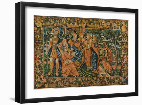 'Visit of the Magi to Herod: Elizabethan Petit-Point Panel', c16th century-Unknown-Framed Giclee Print