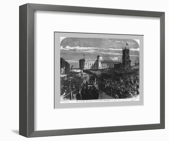 'Visit of the Prince and Princess of Wales to Liverpool. The Procession to St. George's Hall', 1865-Unknown-Framed Giclee Print