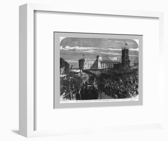 'Visit of the Prince and Princess of Wales to Liverpool. The Procession to St. George's Hall', 1865-Unknown-Framed Giclee Print