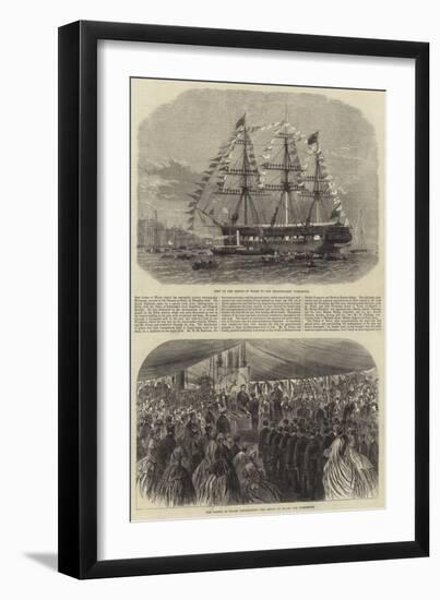 Visit of the Prince and Princess of Wales to the Training-Ship Worcester-Edwin Weedon-Framed Giclee Print