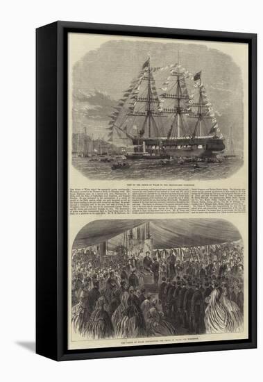 Visit of the Prince and Princess of Wales to the Training-Ship Worcester-Edwin Weedon-Framed Premier Image Canvas