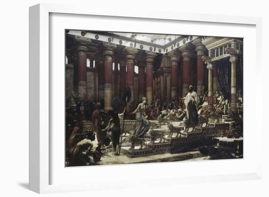 Visit of The Queen of Sheba to King Solomon-Edward John Poynter-Framed Giclee Print