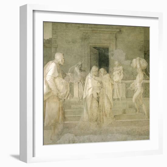 Visit of Virgin to Elizabeth, Detail from Stories of Virgin-Andrea del Sarto-Framed Giclee Print