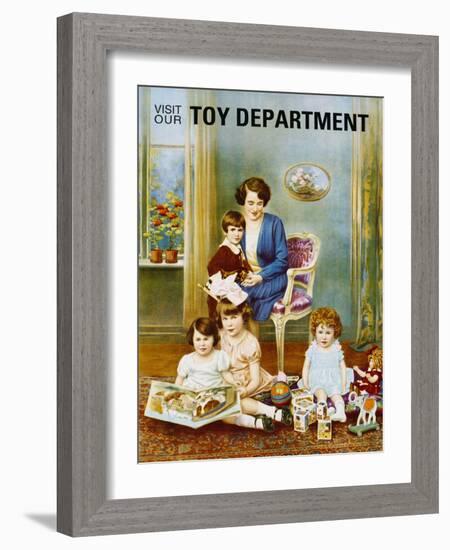 Visit Our Toy Department Poster-null-Framed Giclee Print