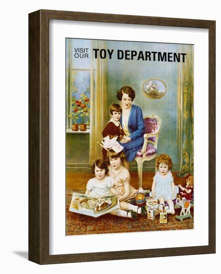 Visit Our Toy Department Poster-null-Framed Giclee Print