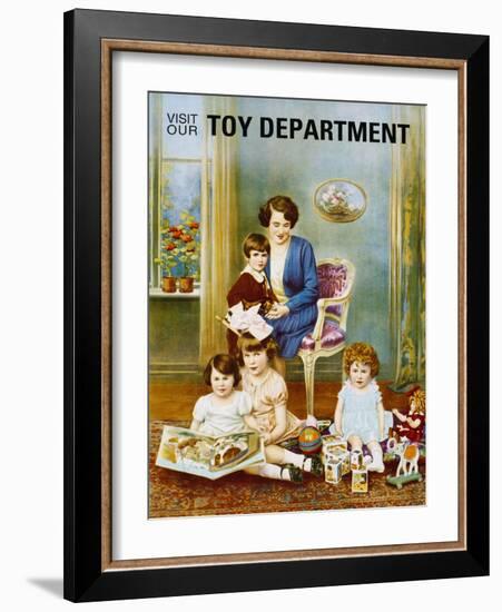 Visit Our Toy Department Poster-null-Framed Giclee Print