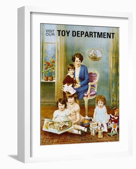 Visit Our Toy Department Poster-null-Framed Giclee Print