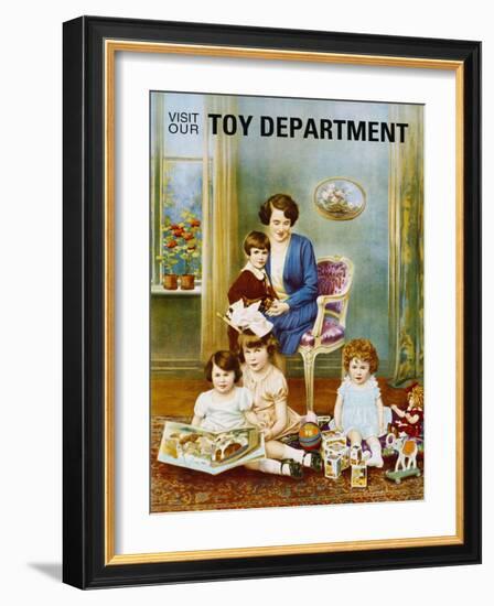 Visit Our Toy Department Poster-null-Framed Giclee Print