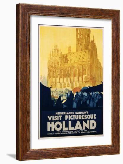 Visit Picturesque Holland Poster-Joseph Rovers-Framed Giclee Print