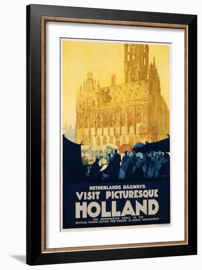Visit Picturesque Holland Poster-Joseph Rovers-Framed Giclee Print