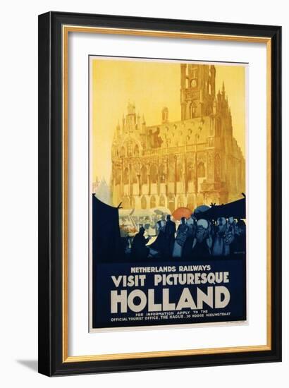 Visit Picturesque Holland Poster-Joseph Rovers-Framed Giclee Print