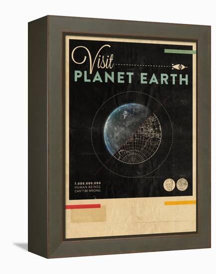 Visit Planet Earth-Hannes Beer-Framed Stretched Canvas