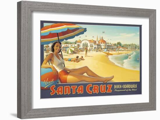 Visit Santa Cruz-Kerne Erickson-Framed Art Print