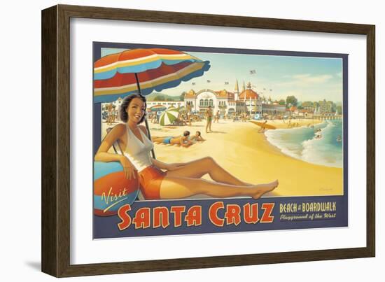 Visit Santa Cruz-Kerne Erickson-Framed Art Print