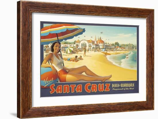 Visit Santa Cruz-Kerne Erickson-Framed Art Print