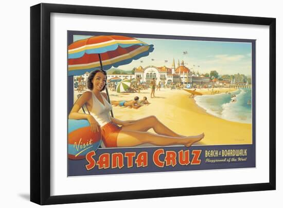 Visit Santa Cruz-Kerne Erickson-Framed Art Print