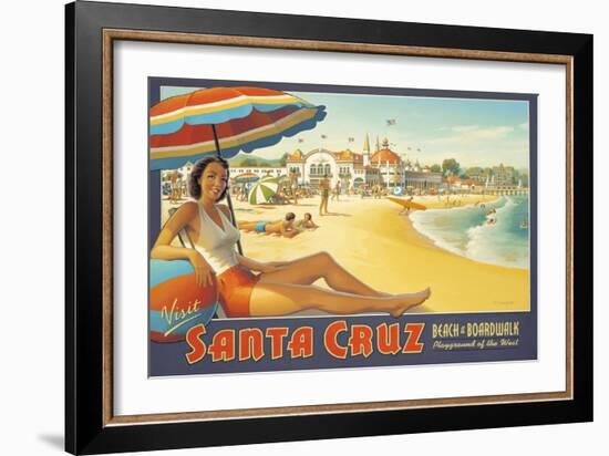 Visit Santa Cruz-Kerne Erickson-Framed Art Print