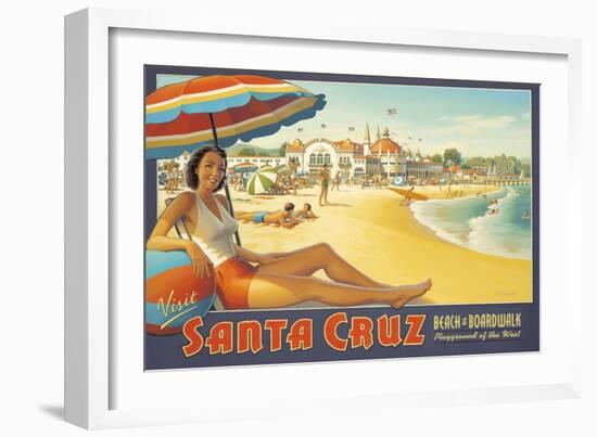 Visit Santa Cruz-Kerne Erickson-Framed Art Print