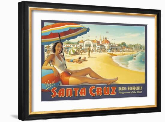 Visit Santa Cruz-Kerne Erickson-Framed Art Print