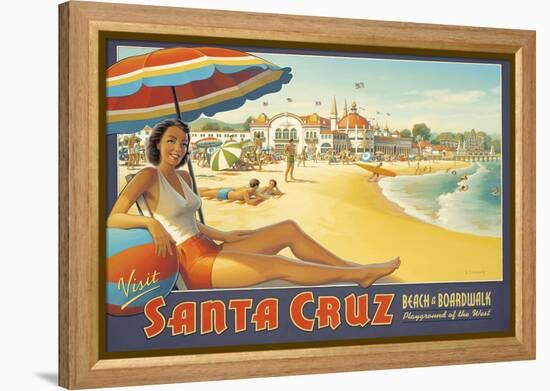 Visit Santa Cruz-Kerne Erickson-Framed Stretched Canvas