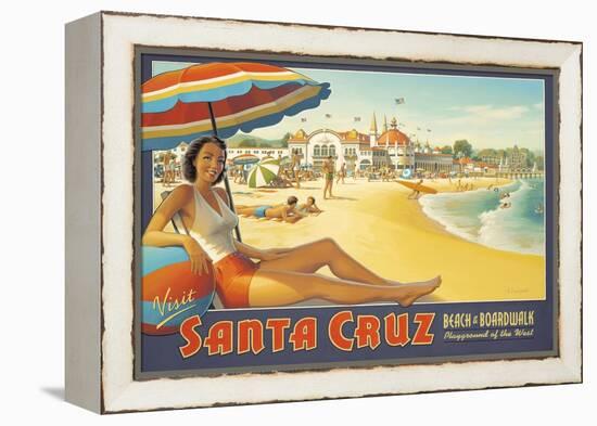 Visit Santa Cruz-Kerne Erickson-Framed Stretched Canvas