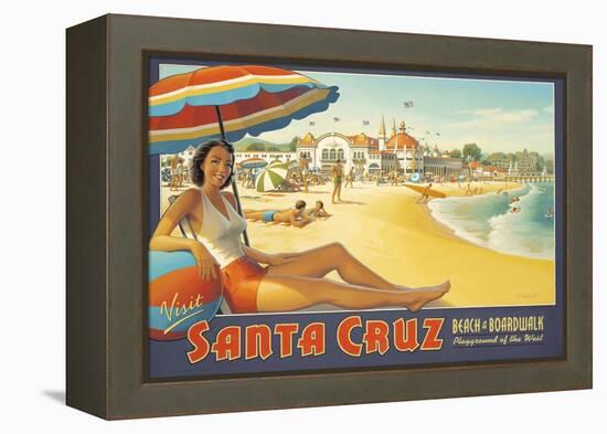 Visit Santa Cruz-Kerne Erickson-Framed Stretched Canvas