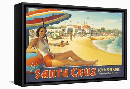 Visit Santa Cruz-Kerne Erickson-Framed Stretched Canvas