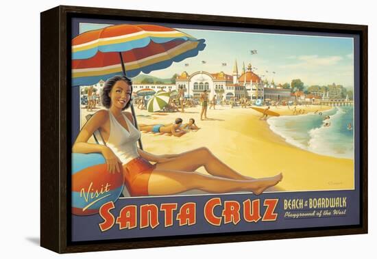 Visit Santa Cruz-Kerne Erickson-Framed Stretched Canvas