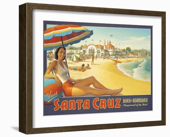 Visit Santa Cruz-Kerne Erickson-Framed Art Print