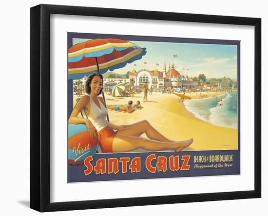 Visit Santa Cruz-Kerne Erickson-Framed Art Print