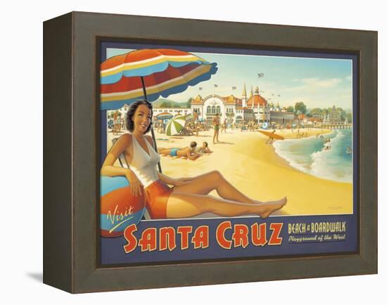 Visit Santa Cruz-Kerne Erickson-Framed Stretched Canvas