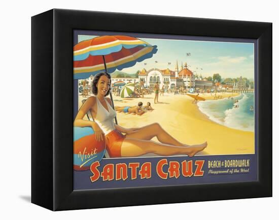 Visit Santa Cruz-Kerne Erickson-Framed Stretched Canvas