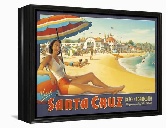 Visit Santa Cruz-Kerne Erickson-Framed Stretched Canvas