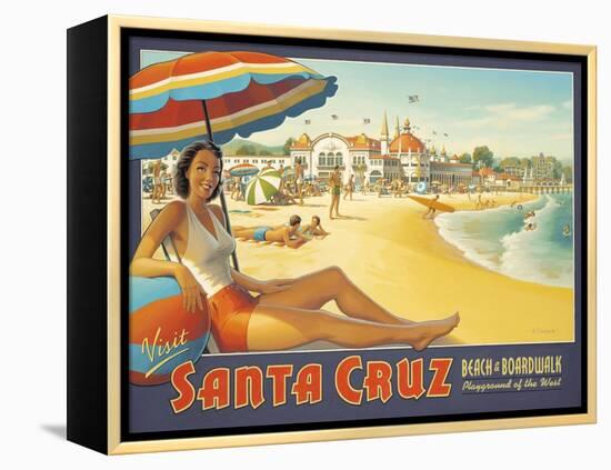 Visit Santa Cruz-Kerne Erickson-Framed Stretched Canvas