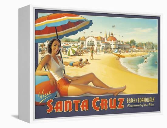 Visit Santa Cruz-Kerne Erickson-Framed Stretched Canvas