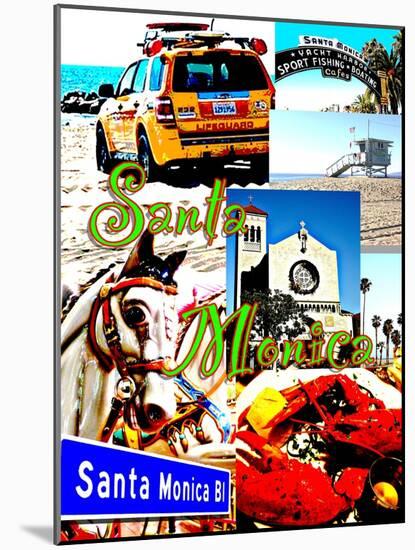 Visit Santa Monica 3-Victoria Hues-Mounted Giclee Print