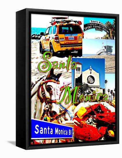 Visit Santa Monica 3-Victoria Hues-Framed Premier Image Canvas