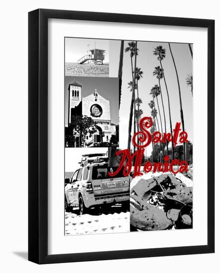 Visit Santa Monica 6-Victoria Hues-Framed Giclee Print