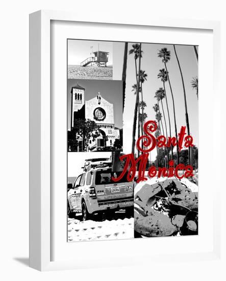 Visit Santa Monica 6-Victoria Hues-Framed Giclee Print