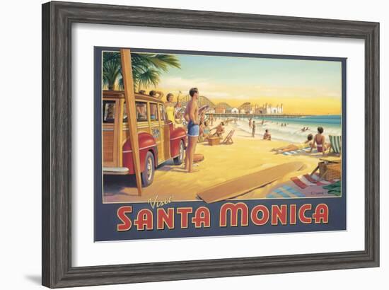 Visit Santa Monica-Kerne Erickson-Framed Art Print